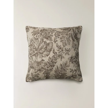 Minihol Sera Çiçek Desenli Kırlent Kılıfı (45 x 45