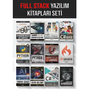 Dikeyeksen Sıfırdan Zirveye Yazılım Kitapları Kariyer Seti | Python – Yapay Zekâ – Veri Bilimi –