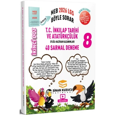 Sinan Kuzucu Yayınları 2026 8. Sınıf Lgs T.c. Inkılap Tarihi ve Atatürkçülük Ikinci Doz 40 Sarmal