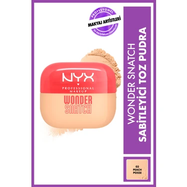 NYX Professional Makeup Wonder Snatch Sabitleyici Toz Pudra - 03- Peach
