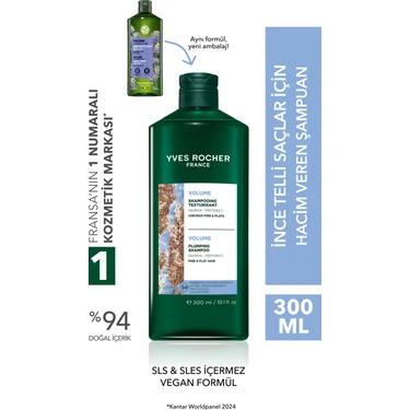 Yves Rocher Hacim Veren Şampuan - Ince Telli Saçlar / Volume - Sls,sles Içermez, Vegan 