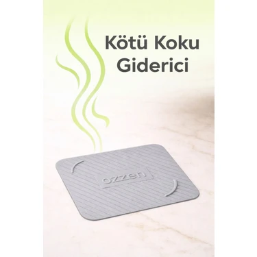 Ozzen Gri Kötü Koku Böcek Önleyici Silikon Mat Banyo Mutfak Lavabo Balkon Gider Tıpası