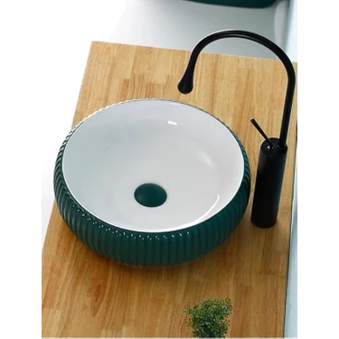 Fualora Seramik Çanak Lavabo Batarya Deliksiz 40*40*13