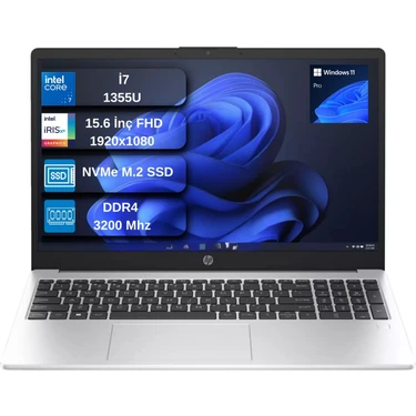 Hp 250 G10 Intel Core I7-1355U 32GB 2tb SSD 15.6" W11PRO Fhd Taşınabilir Bilgisayar