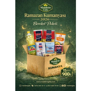 Maidem Ramazan Kumanya Yardım Erzak Kolisi Bereket Paketi (15