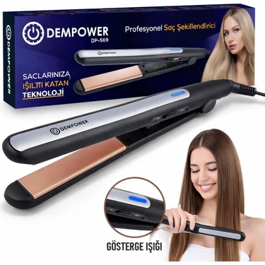 Dempower  Profesyonel Saç Düzleştirici | Seramik Kaplama | 30 Sn Hızlı Isınma | 200°C | Negatif