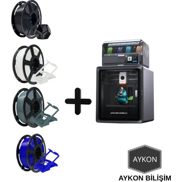 Anycubic Kobra S1 Combo 3D Yazıcı + 4 Adet Flament ( 1 KG LIK 4 FARKLI RENK