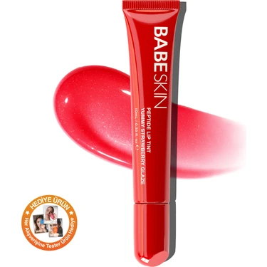 Babeskin Dudak Bakım Parlatıcı Lip Balm 10 ml Çilek Tint Besleyici Vegan