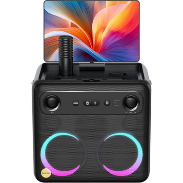 Hype Store Ikarao Yetişkinler Için 2024 Akıllı Karaoke Makinesi - Şarkı Sözü Ekranı, 64GB Karaoke