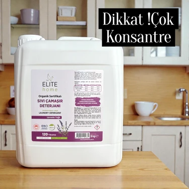 the Elite Home Organik ve Vegan Sertifikalı Sıvı Çamaşır Deterjanı 3 kg Lavanta