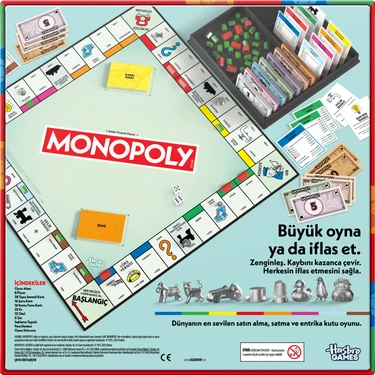 Monopoly Klasik Emlak Ticareti Oyunu 8 Yaş ve Üzeri Fiyatı