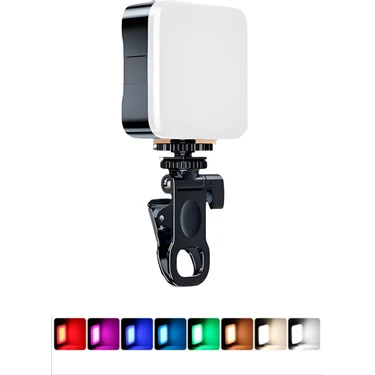 Zyga LED Rgb Selfie Işığı 8 Renk | 3200K–6500K Ayarlı | Telefon & Kamera Uyumlu