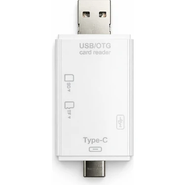 Bubitechh 3’ü 1 Arada USB Type-C Micro USB Otg Sd Kart Okuyucu