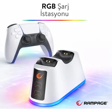 Rampage Rp-Ps5 Playstation 5 Rgb Işıklı Hızlı Şarj