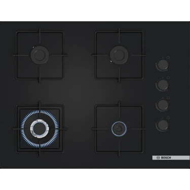 Bosch POH7C6P31O Gazlı Ocak 67 cm Sert Cam Siyah Serie