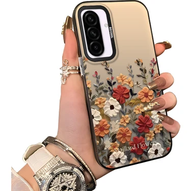 Ucuc Samsung Galaxy A36 Uyumlu Kılıf Akrilik Sert Arka Panel Mat Dokulu Yan Silikon Darbe Emici