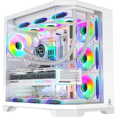 GM Game Master F-7 Edge 7x Argb Pwm Fan Beyaz Atx Akvaryum Gaming Kasa Oyuncu