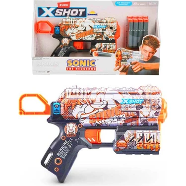X-Shot Skins Flux Sonic The Hedgehog Sünger Atan Silah 21 cm Fiyatı