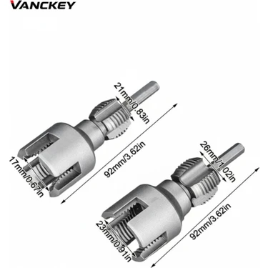 Vanckey 2’ Li Set Iç Dış Plastik Boru Diş Açma Seti 1/2 ve 3/4 Inç Borularla