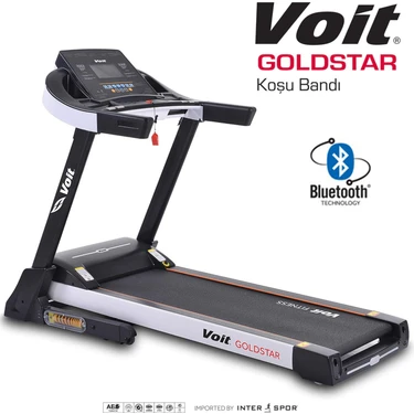 Voit Goldstar Koşu Bandı, Otomatik Eğimli, 3 Hp/av Motorlu, Katlanabilir, Bluetooth App, 18KM Hız,