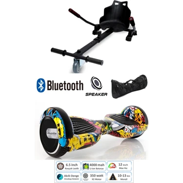 Citymate Elektrikli Kaykay Scooter Hoverboard Akıllı Dengeli + Hover Kart + Çanta Full