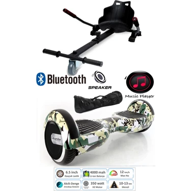 Citymate Elektrikli Kaykay Scooter Hoverboard Akıllı Dengeli + Hover Kart + Çanta Full
