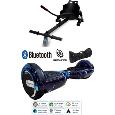Citymate Elektrikli Kaykay Scooter Hoverboard Akıllı Dengeli + Hover Kart + Çanta Full