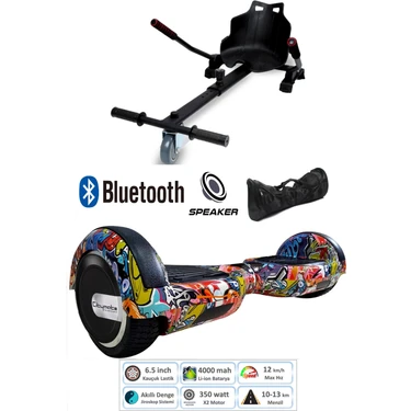 Citymate Elektrikli Kaykay Scooter Hoverboard Akıllı Dengeli + Hover Kart + Çanta Full