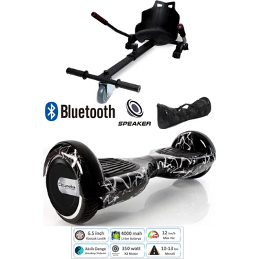 Citymate Elektrikli Kaykay Scooter Hoverboard Akıllı Dengeli + Hover Kart + Çanta Full