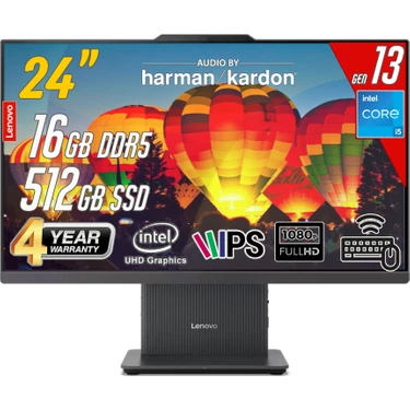 Lenovo Ideacentre 24IRH9 Intel Core I5-13420H 16GB 512GB 23.8 Fhd Freedos Siyah All In One