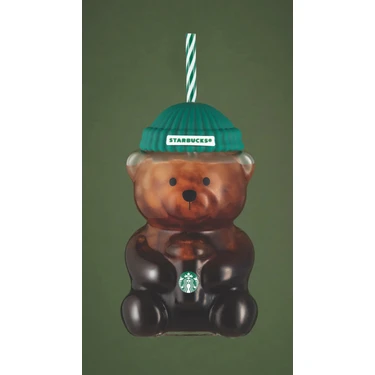 Starbucks Bearista Cam Soğuk Içecek Bardağı Ayıcıklı Bardak