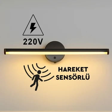 Nobbystar Sök-Tak Günışığı Yapışkanlı Sensörlü Elektrikli LED Aplik 38CM -