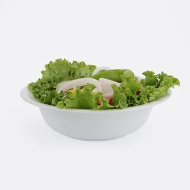Porselen Salata Kasesi Çok Amaçlı Sunum Tabağı 23 cm Porselen Kase Beyaz