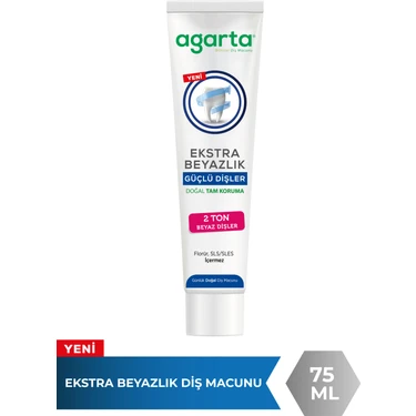 Agarta Doğal Ekstra Beyazlık Güçlü Dişler Diş Macunu 75