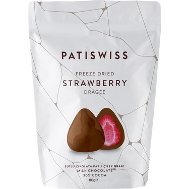 Patiswiss Sütlü Çikolatalı Çilek Draje