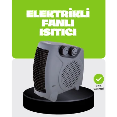 K-yonlineticaret Güvenli Elektrikli Fanlı Isıtıcı Termostatlı Hızlı Isıtma -