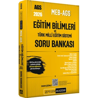 Pegem Akademi Yayıncılık 2026 MEB AGS Eğitim Bilimleri Soru Bankası 1. Sınıf