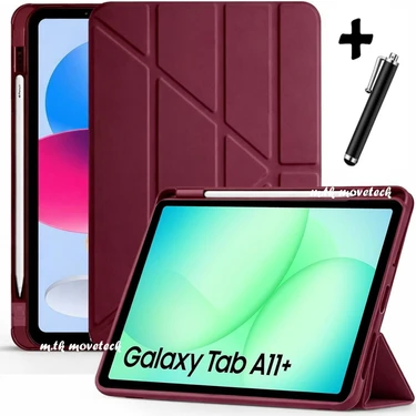 M.TK Moveteck Samsung Galaxy Tab A11 8.7 Inç 2025 Uyumlu Kılıf Kalem Bölmeli Uyku Modlu Standlı