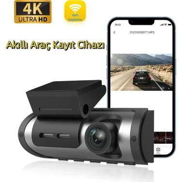 Conio Araç Kamerası 4K Ultra Hd, Aı Çarpma Önleme, Adas Uyarısı, Ön ve Arka Çift Kamera, Park