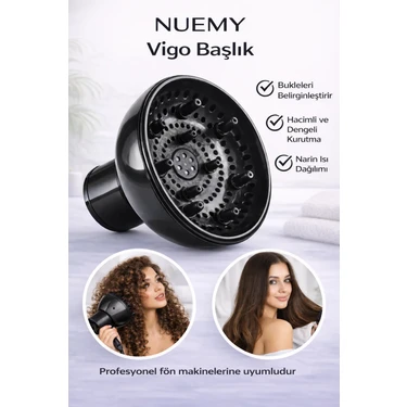 Nuemy Dalgalandırıcı Vigo Başlık Difüzör Saç Kurutma Fön Makinesi