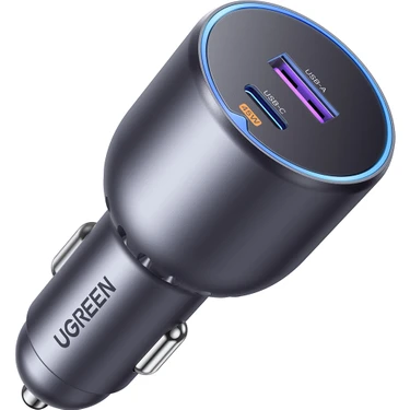 Ugreen 63W 2 Portlu Araç Içi Şarj Cihazı Çakmaklık Adaptörü,