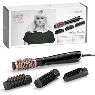 BaByliss Perfect Finish 1000W 220 Derece 2 Isı Ayarlı 4 Başlıklı Hava Üflemeli Saç Şekillendirici