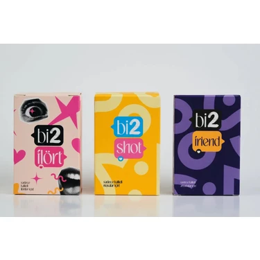 BI2FLÖRT + BI2FRIEND + BI2SHOT - Tanışma, Sohbet ve Eğlence Kart Oyunu