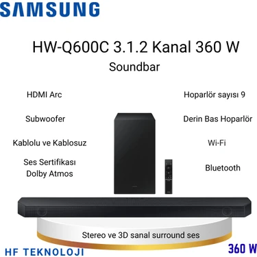 Samsung HW-Q600C Q Serisi Soundbar + Jbl Bluetoothhoparlör