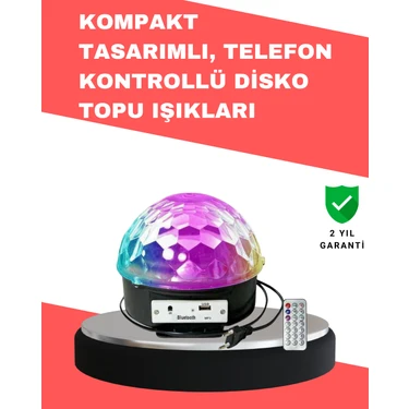 Çok Renkli LED Masaüstü Disko Topu Parti Aydınlatma