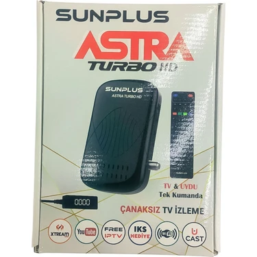 Sunplus Full Hd Astra Turbo Hd Uydu Alıcı, Akıllı Kumanda (Wi-Fi Anten