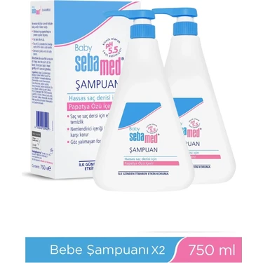 Sebamed Baby Ph 5.5 Göz Yakmayan Formül Nemlendirici Etkili Papatya Özütlü Bebek Şampuanı 750