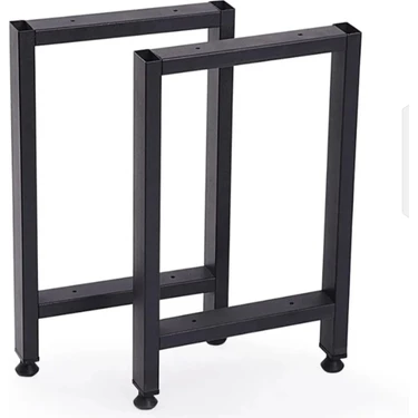 Çetinel Metal Sehpa Ayağı Yükseklik 42 cm Genişlik 27 cm Siyah Metal