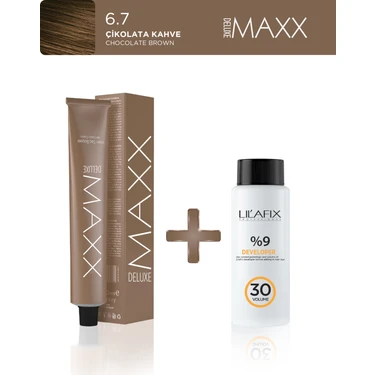 99.9 深山ベア ブラウン 茶 Maxx Deluxe Tüp Boya 60 ml - 20 V Oksidan 60 ml 6.7 Çikolata Fiyatı