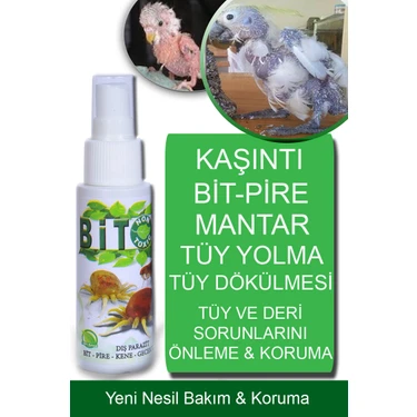 Bitox Deri ve Tüy Bakım Spreyi Muhabbet Kuşu ve Papağan İçin Kaşıntı ve Tüy Sorunları